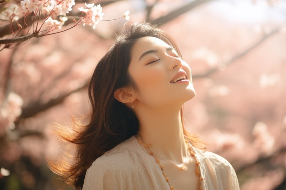 女性 桜 春AdobeStock_678443118